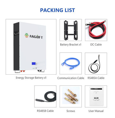 Grado casero de Ion Battery 200ah 100ah 20kwh 10kwh 5kw del litio de los sistemas del almacenamiento de energía una batería de Powerwall 48v Lifepo4