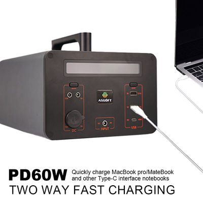 CA solar portátil del generador 500W 288000mAh DC de la central eléctrica de estado de excepción con la exhibición llevada