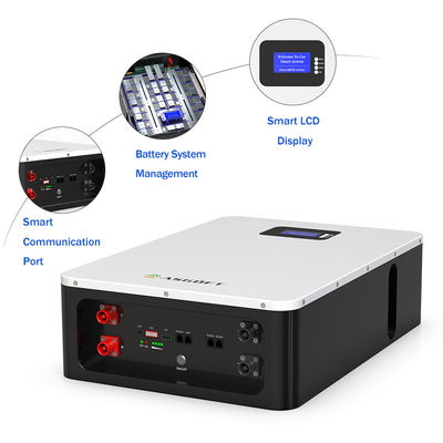 Batería de litio del powerwall 51.2v100ah 5.12kwh lifepo4 del hogar de la duración de ciclo de ASGOFT 6000 el 95% DOD