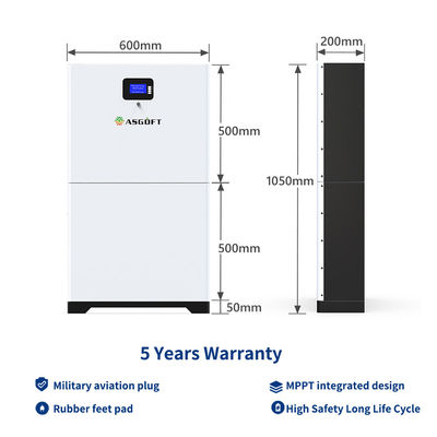 8000 batería de almacenamiento apilable solar de energía del ciclo 280ah 48v Lifepo4 Powerwall para el hogar