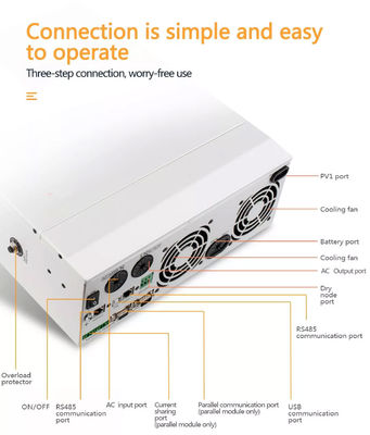 MPPT 5KW híbrido del control solar del inversor 48V 80A Smart WiFi de la rejilla