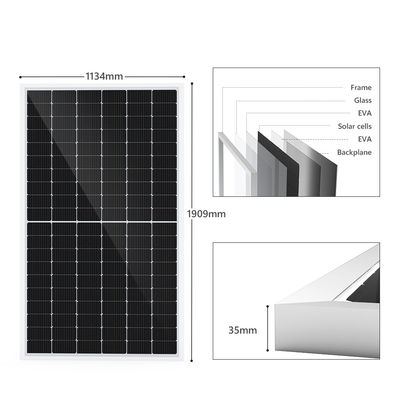El picovoltio monocristalino solar flexible artesona la mono media célula 100watt 150 vatios de 500w para el sistema casero del almacenamiento de energía