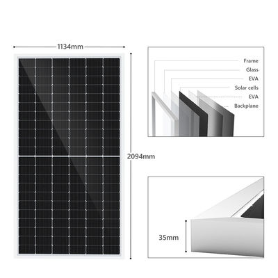 célula de los paneles monocristalina fotovoltaica solar de 500W 182x182m m picovoltio 132pcs