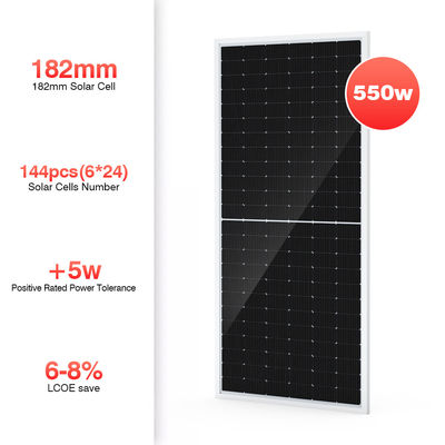 Mono sistema bifacial transparente del panel solar de 450w 500w 540w para el hogar