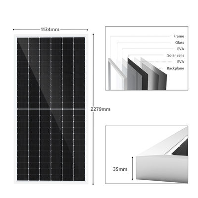 Las células solares monocristalinas fotovoltaicas renovables mono picovoltio artesonan 500watt 460w 540watt