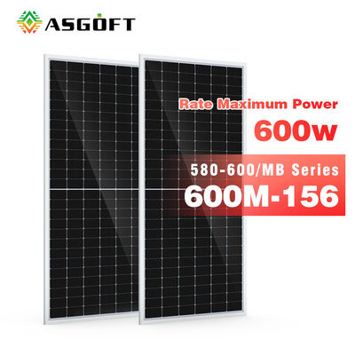 Película monocristalina solar de cristal de la célula de ASGOFT la mono picovoltio artesona 600w