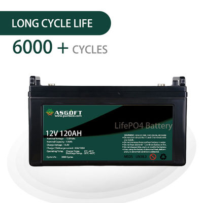 Batería del litio de LiFePo4 120AH 12V para el almacenamiento de energía solar de Ev