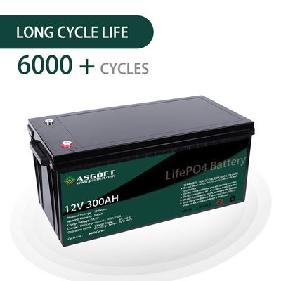 Ión de litio de voltio Lifepo4 de la batería 300ah 12 del litio de ASGOFT 12V