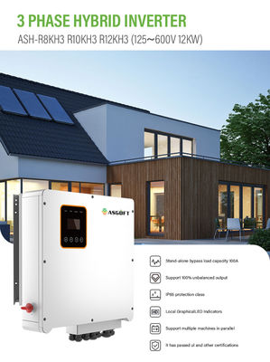 fase solar de la fractura del almacenamiento de energía del inversor 48v 240v del híbrido de 7kw 8kw 10kw 15kw