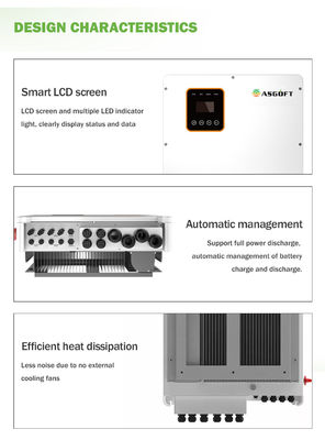 Híbrido comercial en el inversor 5kva 10kw 20kw 30kw 50kw 80kw 100kw de la rejilla