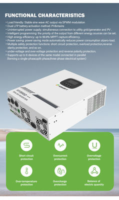 Híbrido solar del ODM en el inversor 3.5KW 5.5KW DC de la rejilla a la CA 12V