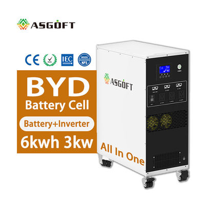 Generación móvil de la salida del inversor de la batería 3KW de BESS Portable 6Kwh lifepo4