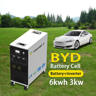 Banco de energía portátil con carga solar, batería de 6 Kwh y energía móvil portátil de inversor de 3 Kw