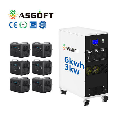 Todos en un inversor 3000W MPPT de la batería del almacenamiento de energía de la batería 6Kwh Lifepo4