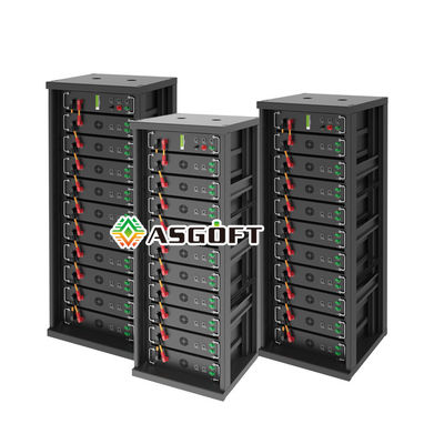 Alta tensión 15kwh-750kwh Batería de hierro de litio Lifepo4 51.2v 100Ah Batería montada en el bastidor Batería de iones de litio