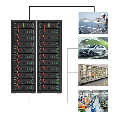 Alta tensión 15kwh-750kwh Batería de hierro de litio Lifepo4 51.2v 100Ah Batería montada en el bastidor Batería de iones de litio