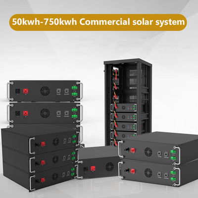 15kwh-750kwh Armario comercial con estantes Sistema de almacenamiento de energía solar de alta tensión