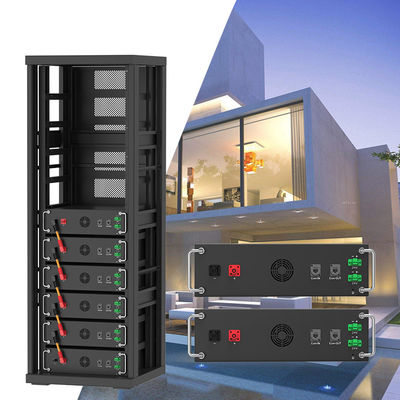 Alta tensión 15kwh-750kwh Batería de hierro de litio Lifepo4 51.2v 100Ah Batería montada en el bastidor Batería de iones de litio