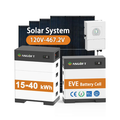 Batería solar de alto voltaje 15kw-40kw Sistema de energía solar doméstico Banco de energía solar con batería de litio