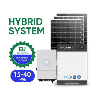 Almacenamiento de energía en el hogar acumulable 15kwh - 40kwh estante LifePo4 para paneles solares sistema solar invertido híbrido