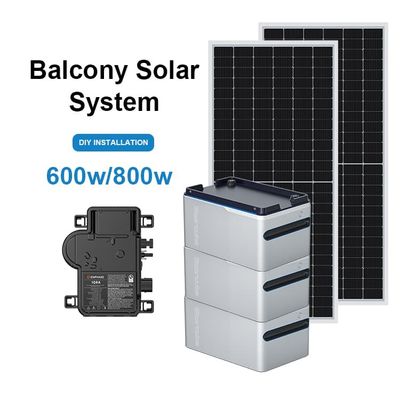 Alemania Sistema solar fotovoltaico de almacén Planta de energía de balcón 600W 800w Balkonkraftwerk