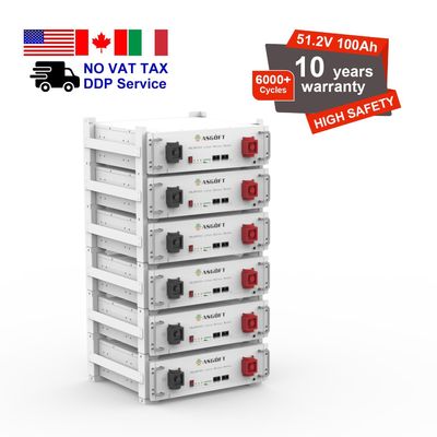 BYD Almacenamiento de energía Servidor apilable montado con batería Lifepo4 de 51.2 V 100Ah