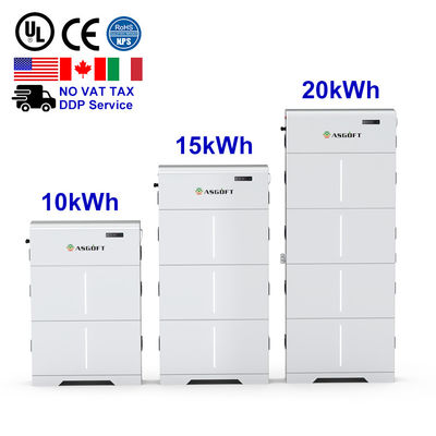Almacenamiento de energía solar para el hogar 10kWh 15kWh 20kWh Batería LiFePO4 a alta tensión