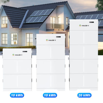 10KWH 15KWH 20KWH Batería de almacenamiento de energía LiFePO4 de alta tensión solar acumulable