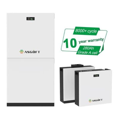 10 años de garantía 51.2V 280Ah 15kWh Batería de almacenamiento de energía Lifepo4