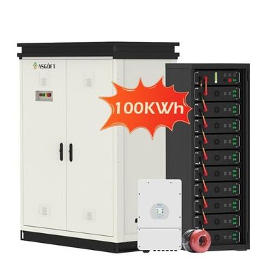 100 kWh de vida útil 4 Batería de alta tensión Contenedor de almacenamiento de energía industrial comercial