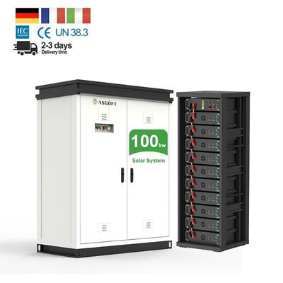 Batería de litio LiFePo4 de alta tensión 50kWh 100kWh para el sistema de almacenamiento de energía solar