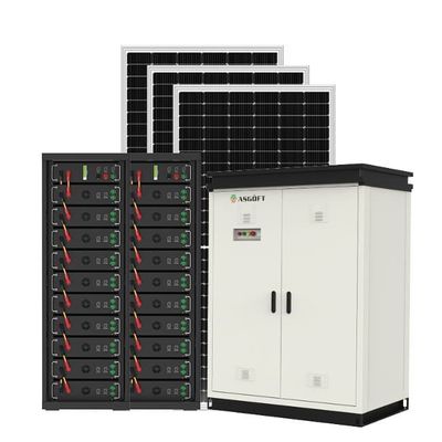 50KW 100KW Sistema de almacenamiento de baterías de litio al aire libre Central eléctrica de microrredes híbrida