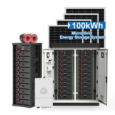 Sistema de almacenamiento de energía solar de 50Kw 60Kw 70Kw 100Kw apagado en la red con batería de litio
